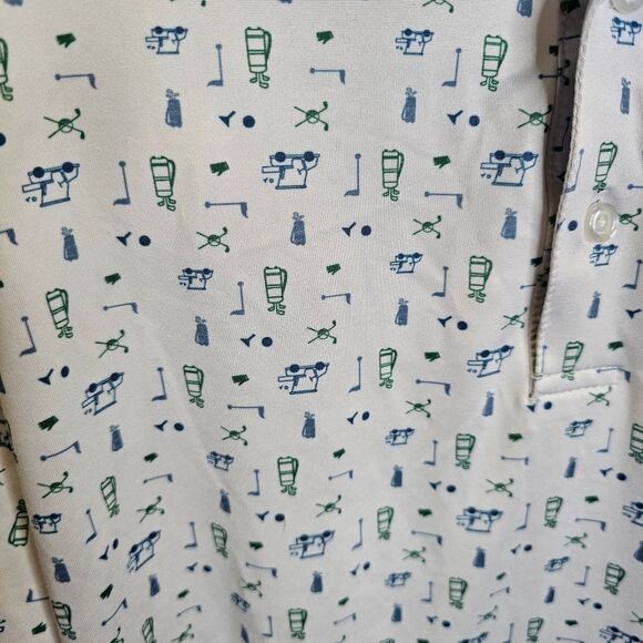 Obla White Golf Performance Polo Shirt Size Large - Picture 10 of 10